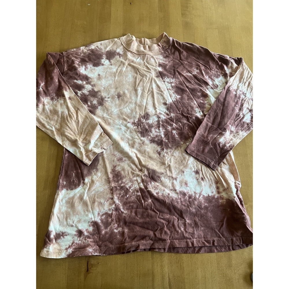 We The Free People Be‎ Free Tie-Dye Women's Oversized Long Sleeve Tee Shirt Sz S